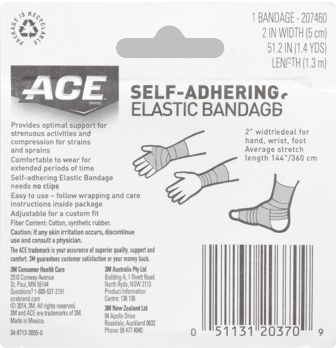 ACE Self-Adhering Elastic Bandage 2 Inch 1ct