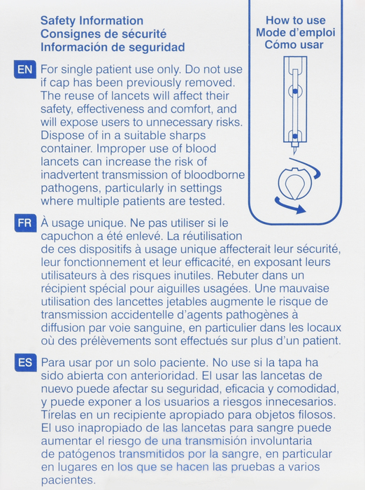 Unilet Lancets Ultra Thin 28 G 100ct