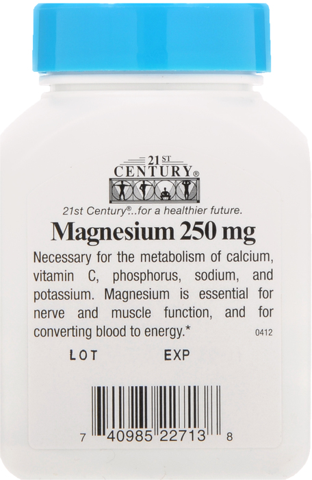 21st Century Magnesium 250mg Tablets 110ct