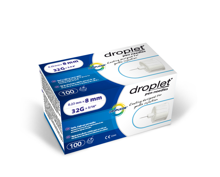 Droplet Pen Needles 32Gx8mm 100ct