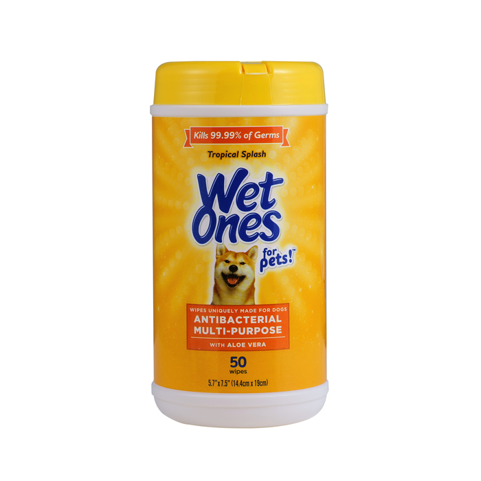 Wet Ones Dogs Antibacterial Wipes Tropical Splash 50ct