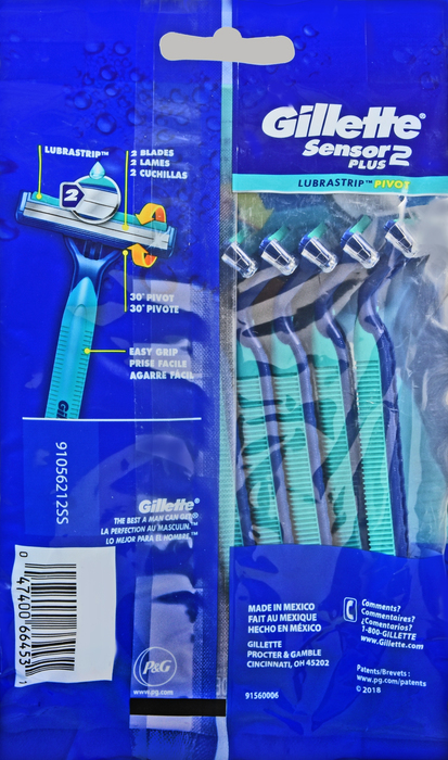 Gill Sensor2 Plus Pivot Men Disposable Razor 10ct