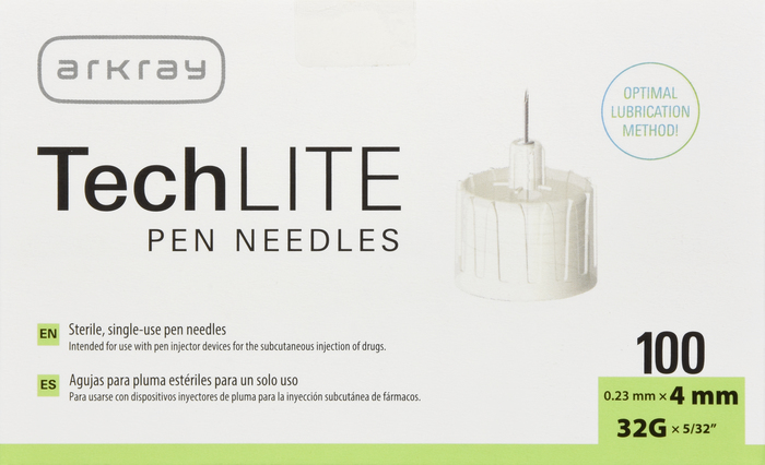 Techlite Pen Needle 4mmx32g 100ct