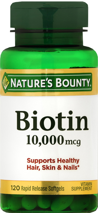 BIOTIN 10000MCG SFTGL 120CT NAT BOUNTY