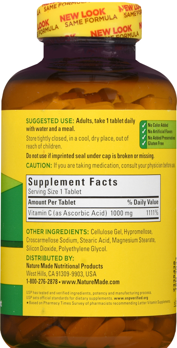 Nature Made Vitamin C 1000mg Tablets 300ct