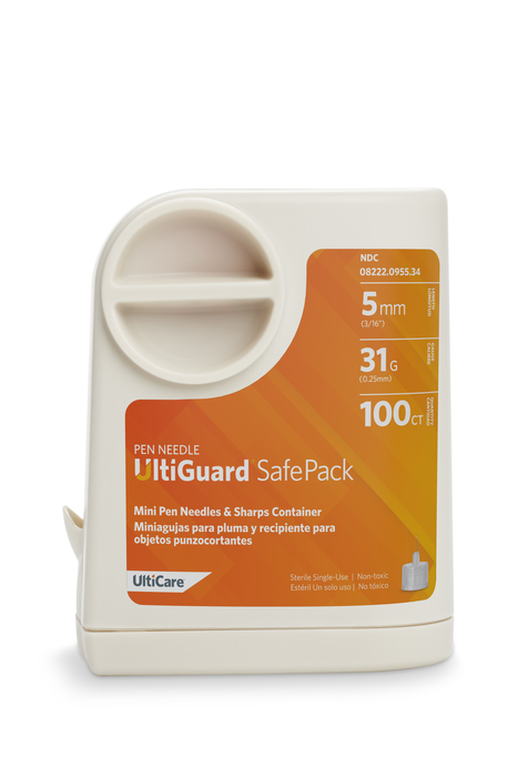 UltiGuard SafePack Pen Needles 31Gx5mm 100ct