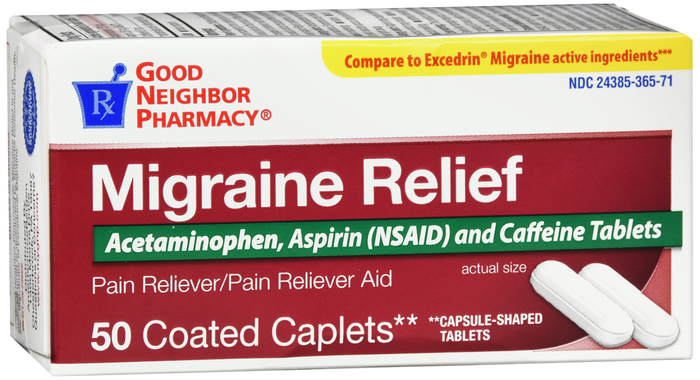 Good Neighbor Pharmacy Migraine Relief Coated Caplets 50ct