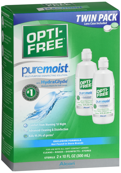 OPTI-FREE PURE MOIST MULTIPURPOSE 2X10OZ