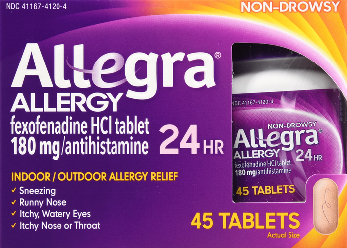 Allegra Indoor/Outdoor Allergy Relief Non-Drowsy, Tablets 45ct