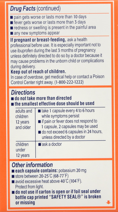 Motrin Ibuprofen 200mg Liquid Gels 80ct