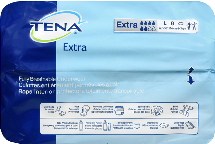 TENA PROTCTVE UNDRWR XTRA ABSB LG 4X16CT