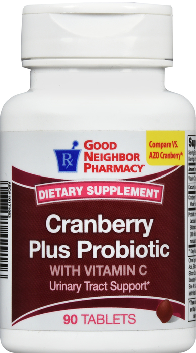 Good Neighbor Pharmacy Cranberry + Probiotic Tablets 90ct