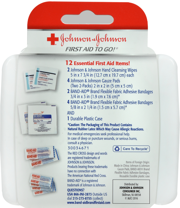 JJ FIRST AID KIT TO GO MINI 12PC