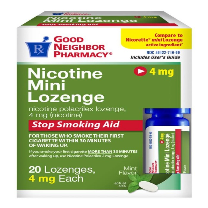 Good Neighbor Pharmacy Nicotine Mini Lozenge 4mg Mint 20ct