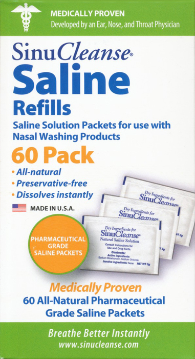 SINUCLEANSE REFILL PACKET 60CT