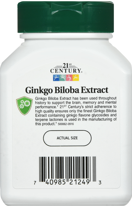 21st Century Ginkgo Biloba Extract 120mg Capsules 60ct