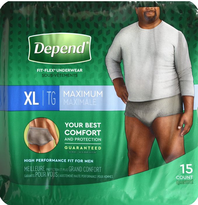 Depend Underwear Max Men XL 2x15ct