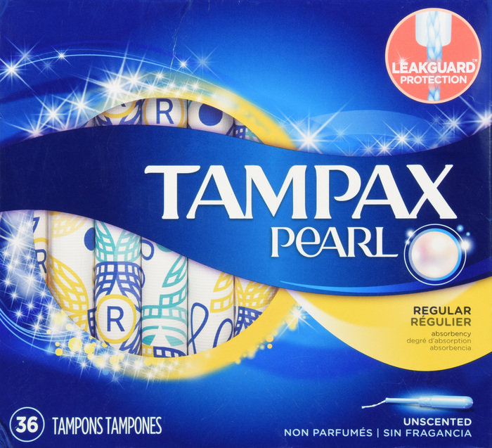 TAMPAX PEARL REGULAR UNSCENTED 36CT