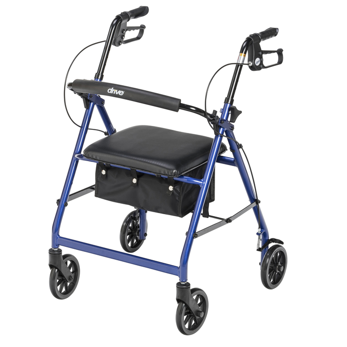 Rollator Aluminum with Seat Blue 6" Wheels