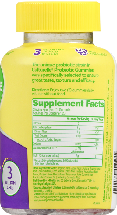 Culturelle Probiotics Mixed Berry Gummies 52ct