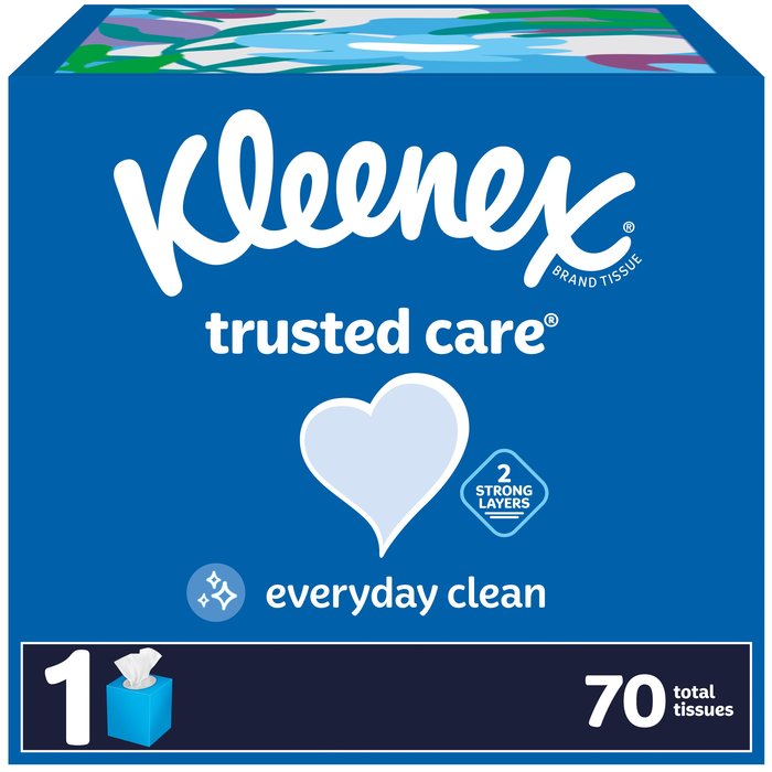 Kleenex White Facial Tissues 70ct