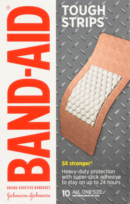 BAND-AID Tough Strips Adhesive Extra Large Bandages 10ct