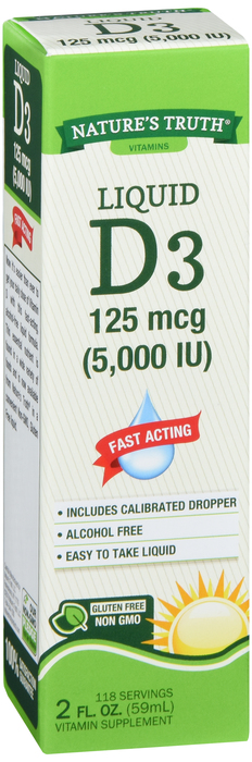 VITAMIN D3 5000IU LIQUID 2OZ NAT TRUTH