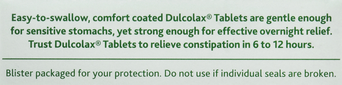 Dulcolax Laxative 5mg Comfort Coated Tablets 25ct