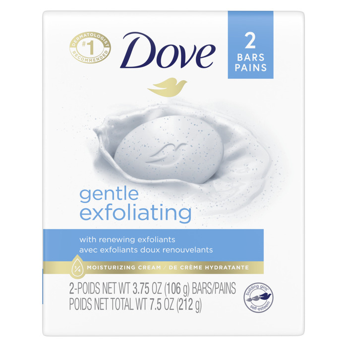 DOVE GENTLE EXFOLIATING BARS 2X3.75OZ