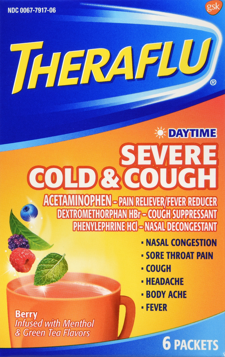 Theraflu Severe Cold & Cough Packets 6ct