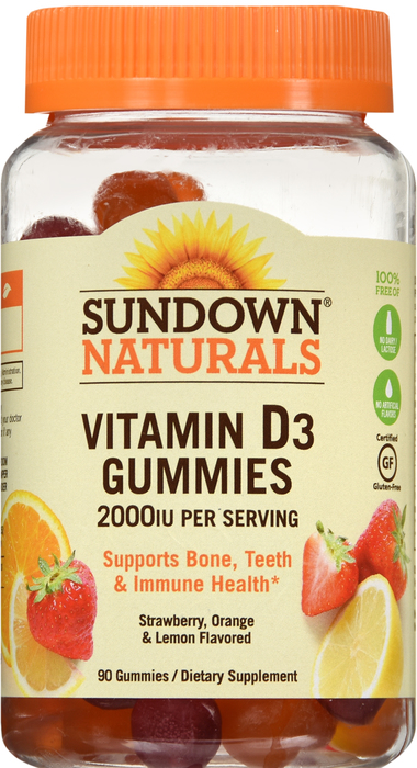 Sundown Vitamin D-3 2000IU Gummy 90ct