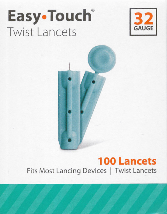 EASY TOUCH LANCET 32G TWIST 100CT