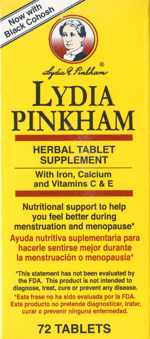 Lydia Pinkham Herbal Supplement Tablets 72ct