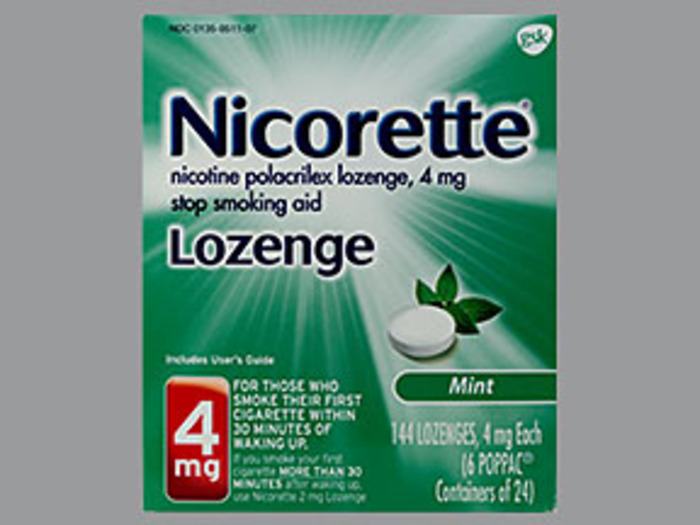 Nicorette Stop Smoking Aid 4mg Mint Nicotine Lozenges 144ct