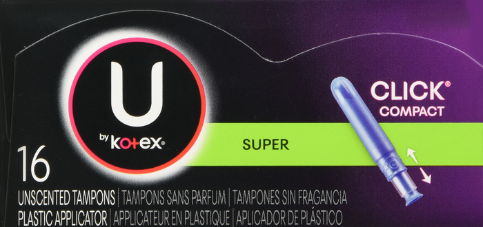 U by Kotex Click Compact Super Absorbency Unscented Tampons 16ct