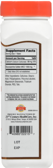 21st Century Glucosamine Relief 1000mg Tablets 120ct