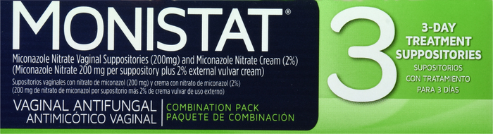 Monistat 3 Vaginal Antifungal Combination Pack 3ct