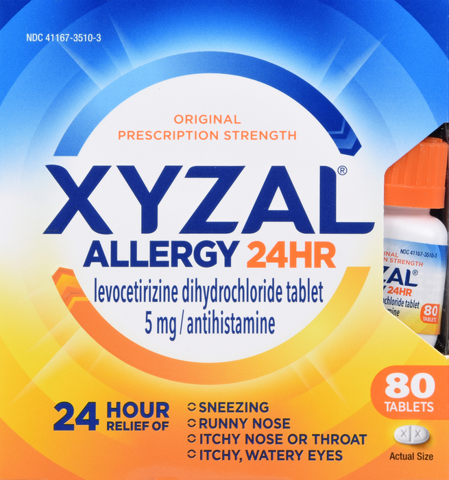 XYZAL OTC 24HR 5MG TABLET 80CT