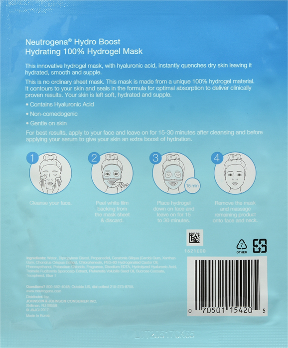 NEUTROGENA HYDRO BOOST GEL MASK 1 CT