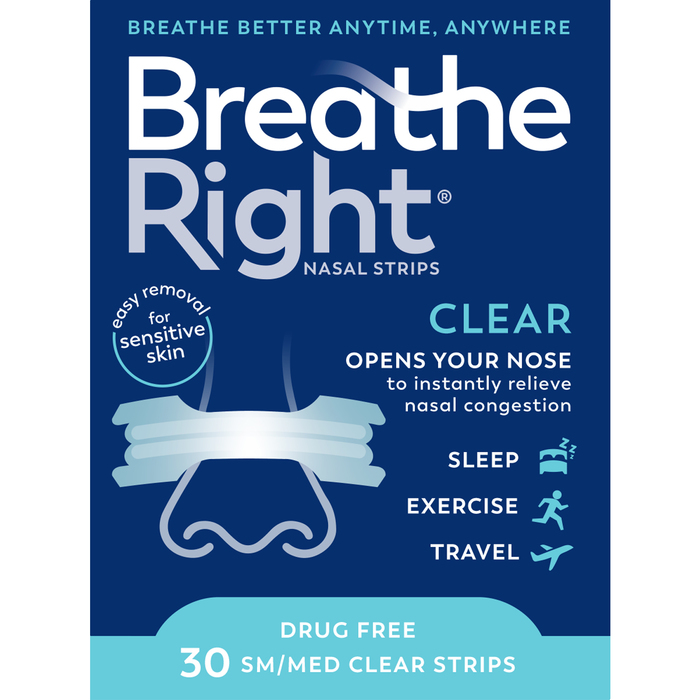 Breathe Right Clear S/M Strip 30ct