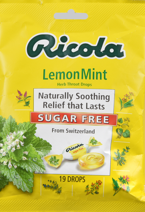 Ricola Lemon Mint Sugar-Free Lozenges 19ct