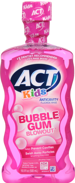 ACT Kids Anticavity Fluoride Rinse Bubblegum 16.9oz