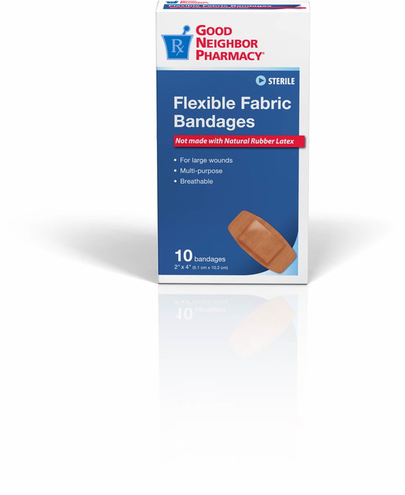 Good Neighbor Pharmacy Bandages Flexible Fabric 2x4 10ct