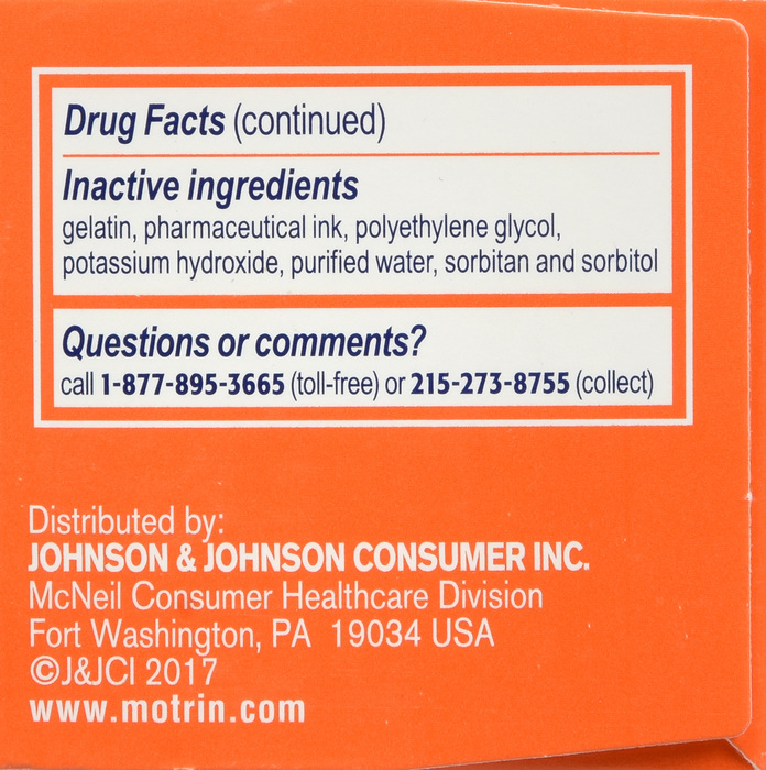 Motrin Ibuprofen 200mg Liquid Gels 80ct