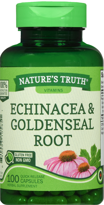 ECHINACEA & GOLDENSEAL CAP 100CT NAT TRU