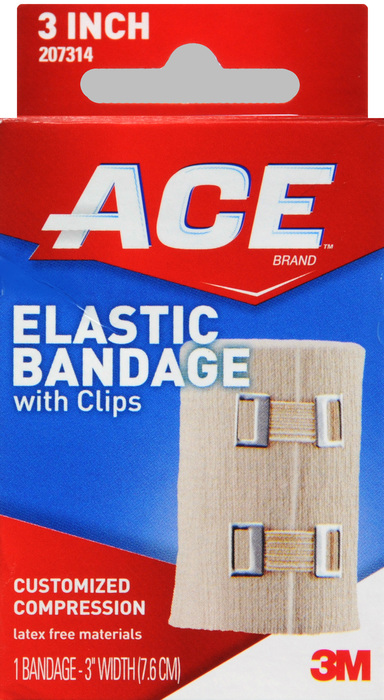 ACE 3 Inch Elastic Bandage with Clips 1ct