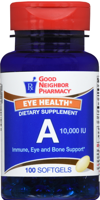 Good Neighbor Pharmacy Vitamin A 10000 IU Softgels 100ct