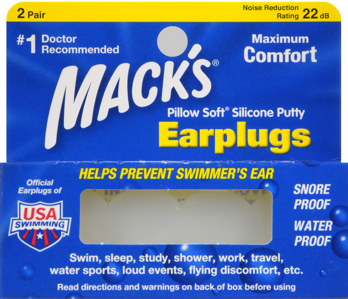 Mack's Pillow Soft Silicone Earplugs 2ct