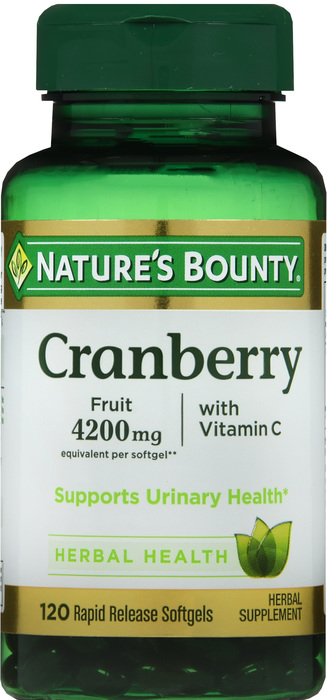 Nature's Bounty Cranberry+C 4200mg Softgels 120ct