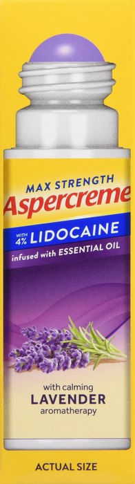 Aspercreme with 4% Lidocaine Lavender Liquid Roll-on 2.5oz